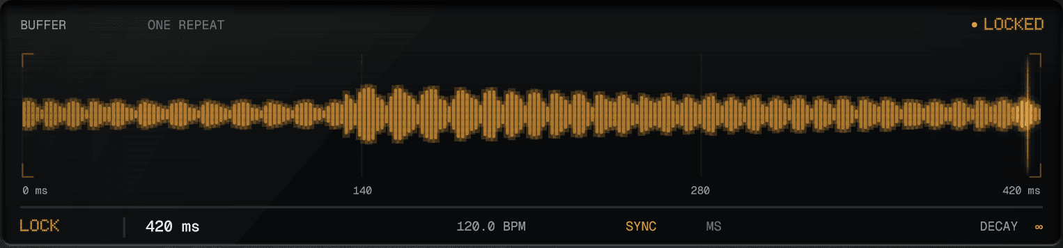 Captured audio in Resin’s buffer display